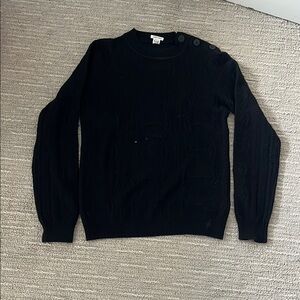 Hermes Elegant Black Crewneck Sweater